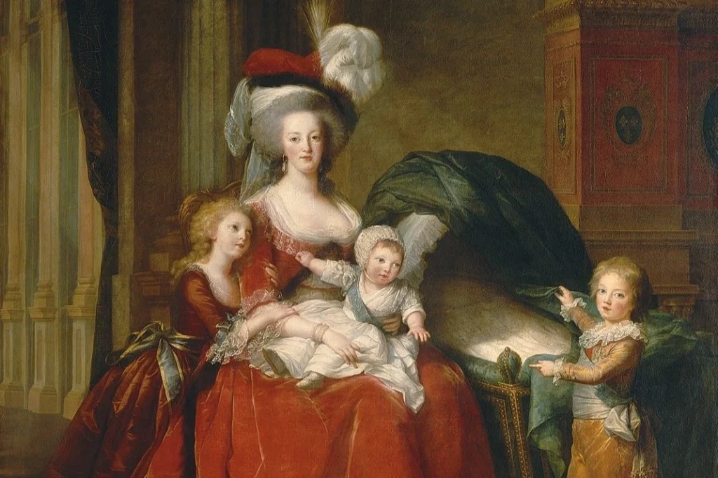 Marie-Antoinette avec 3 de ses enfants en 1787, peinture de Vigée-Lebrun